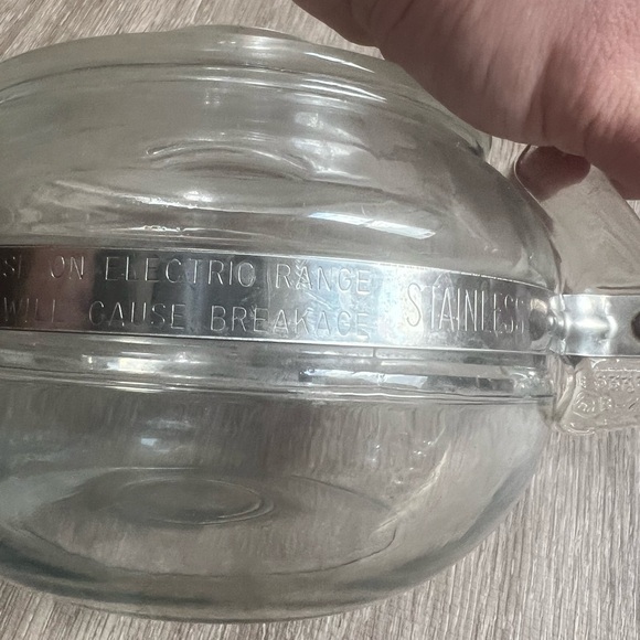 Vintage Pyrex Clear Glass Tea Kettle - Picture 4 of 6